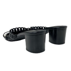 Hermes Aggaccio Sandals Shoes Leather Black Silver Chaine D'ancre Studded Mules — view 4