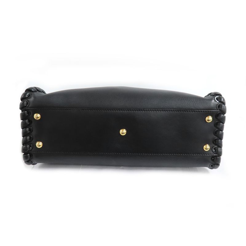 Fendi P-cub 8 Bn290 Shoulder Bag Handbag 2-Way Black Leather — view 6