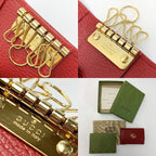 Gucci Petitmarmont Leather Red Key Case Holder — view 8
