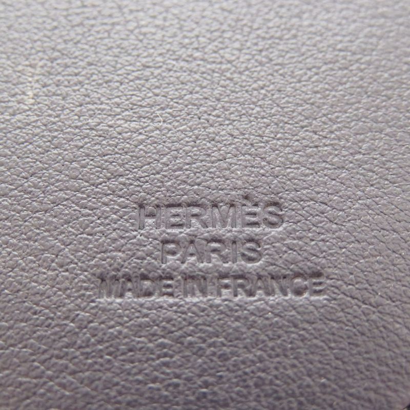 Hermes Motel Sunset Leather Black Blue Silver Hardware Engraved C Name — view 5