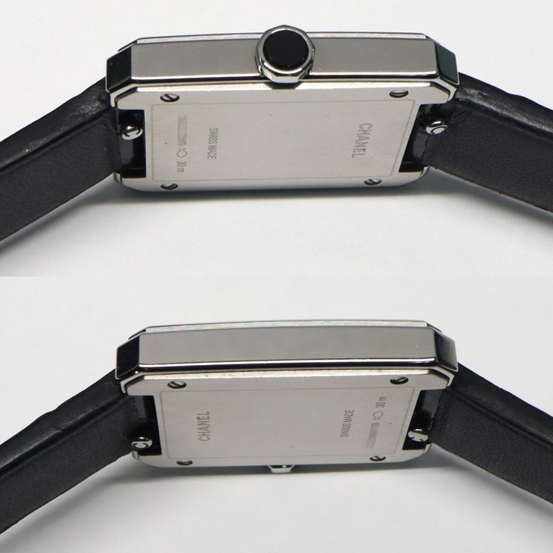 Chanel Boyfriend H6586 Black Diamond Bezel SS Leather Quartz — view 9
