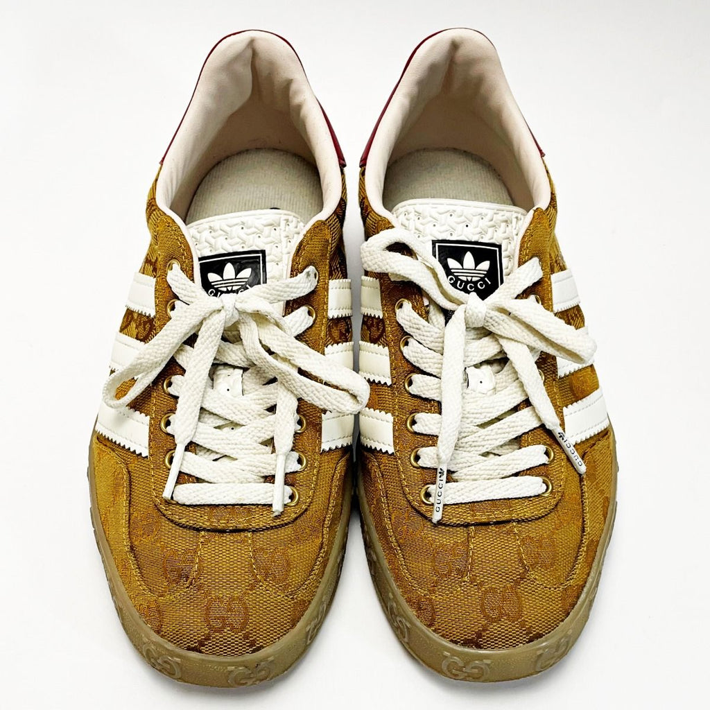 Gucci Adidas Collaboration Gazelle Sneakers Brown GG Supreme Size — view 2