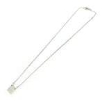 Gucci Silver Logo Square Plate Necklace 6.0 g 925 Engraved — view 4