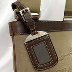 Prada Shoulder Bag Beige Brown Bt0536 Jacquard — view 9