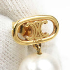 Celine Vintage-Style Gold-Tone and Pearl Earrings — view 9