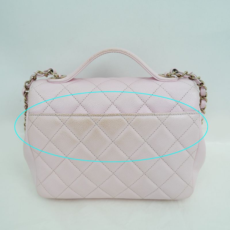 Chanel Business Affinity Pink Quilted Caviar Hand Shoulder Bag — view 7