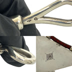 Hermes Touareg Necklace Leather Silver 925 Pendant Choker Red — view 3