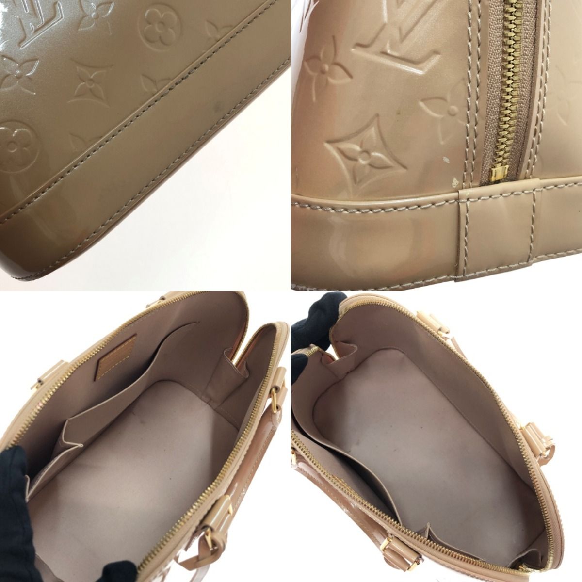 Louis Vuitton Handbag Monogram Vernis Alma PM Dune — view 9