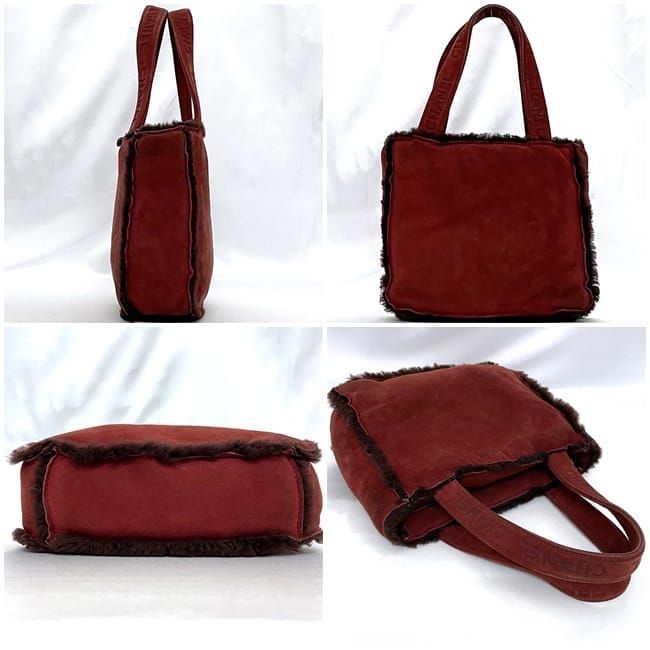 Chanel Mouton Bag Handbag Red — view 2
