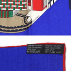 Hermes Carre 140 LES Tresors D UN Artiste Scarf Cashmere Silk Blue — view 8