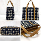 Celine Handbag Navy Blue Beige White C Macadam — view 3