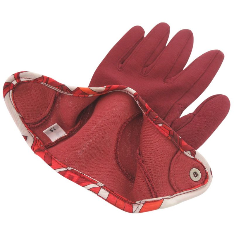 Hermes Selye Gloves Silk Cotton Dahl Cles Dd 0488 — view 8