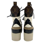 Louis Vuitton Laurie Line Monogram Boots Short Shoes Suede Leather Off — view 5