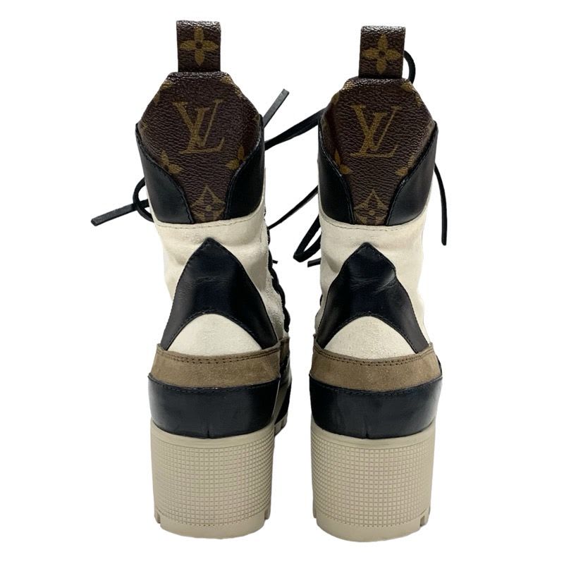 Louis Vuitton Laurie Line Monogram Boots Short Shoes Suede Leather Off — view 5