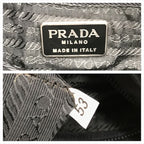 Prada Nylon Tessuto Chain Shoulder Bag Black — view 9