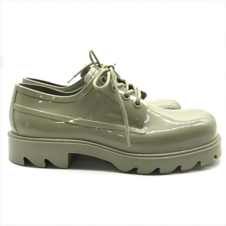 Bottega Veneta Stride Rubber Lace Up Shoes Khaki — view 4