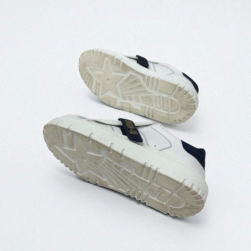 Christian Dior-id Sneakers Shoes Leather Rubber White Black Logo Velcro — view 6