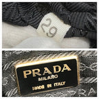 Prada Nylon Tessuto Quilted Chain Shoulder Tote Black — view 9