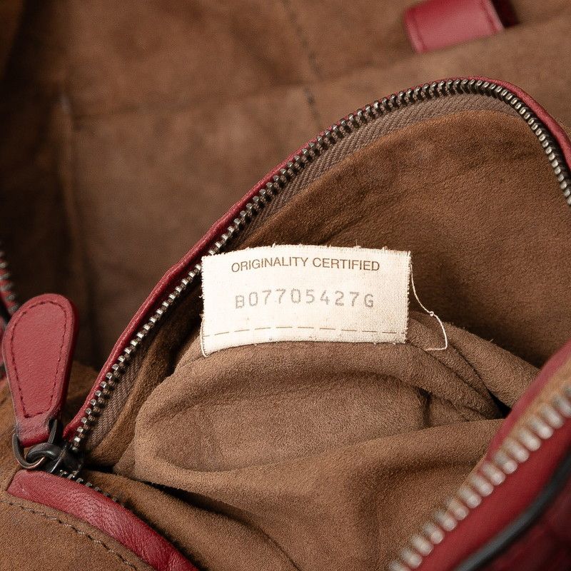 Bottega Veneta Intrecciato Backpack Wine Red Leather — view 6