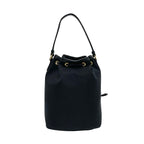 Prada Duet Logo Leather Canvas 2-Way Mini Shoulder Bag Handbag