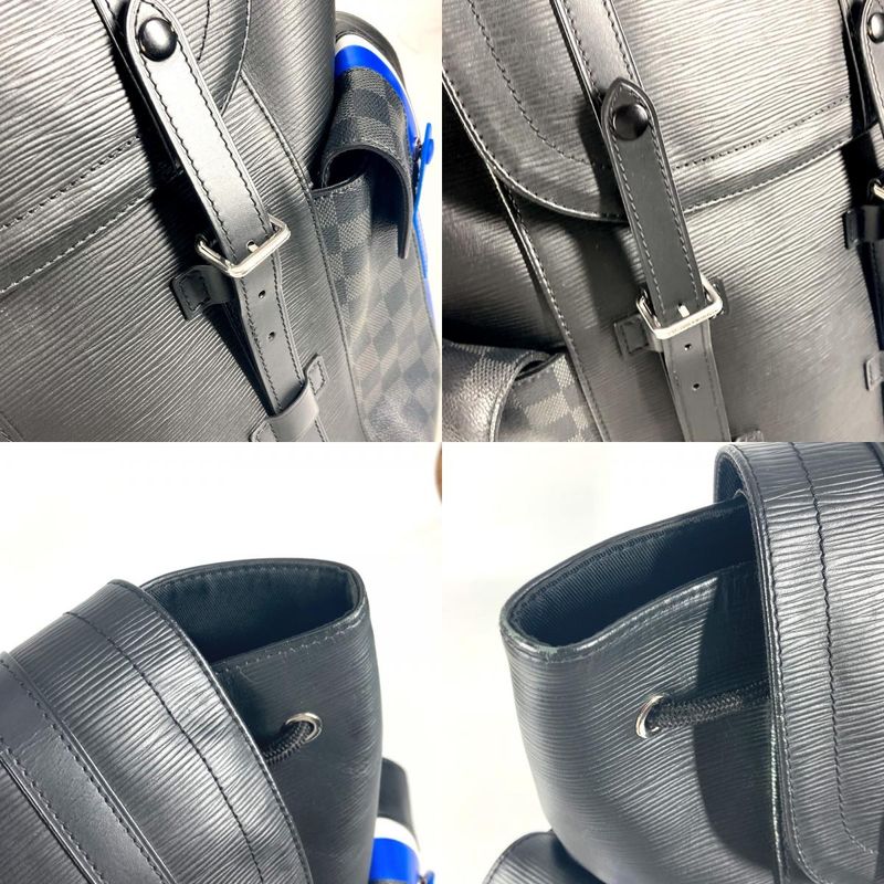 Louis Vuitton Backpack Christopher PM Damier Graphite Canvas Black — view 8