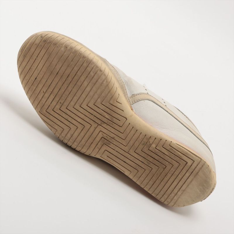 Hermes Leather Sneakers 35 White and Beige — view 8