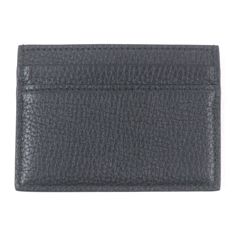 Gucci Silver Logo Hardware Leather Card Case Business Holder Black — view 4