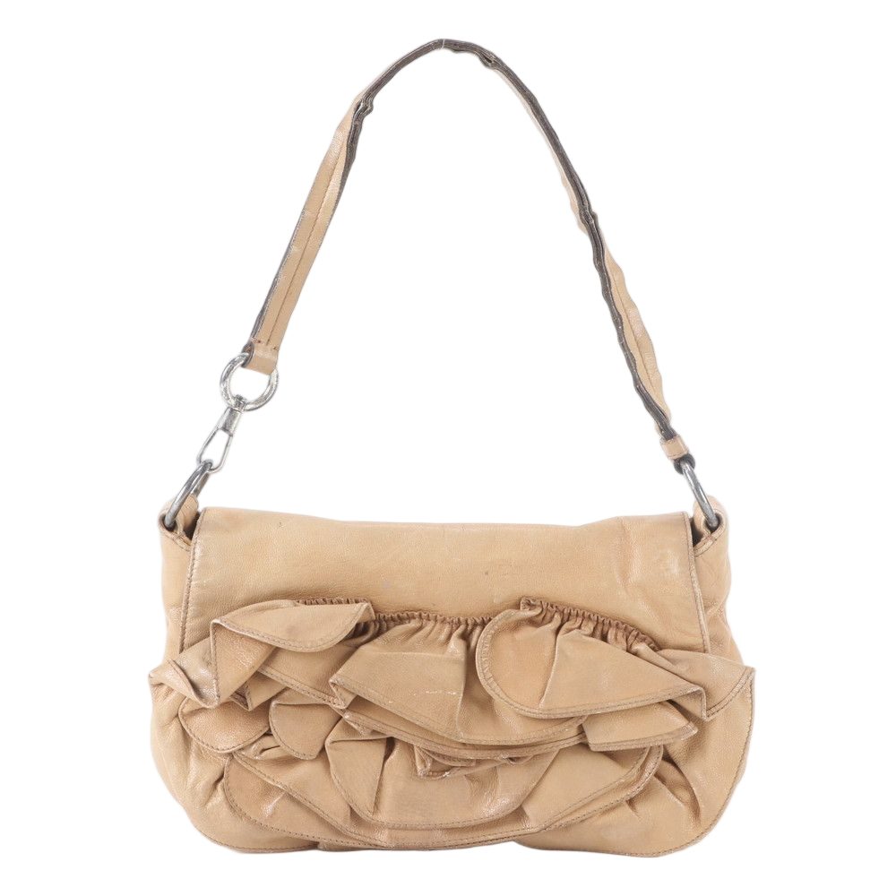 Saint Laurent YSL Rive Gauche Naja Leather Shoulder Bag