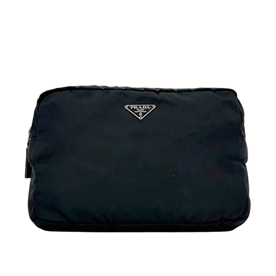 Prada Pouch Black Nero Tessuto Case Nylon