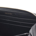 Chanel Round Wallet Classic Long Zip Quilted Black Patent — view 6