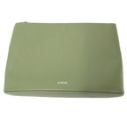 Loewe Leather Clutch Pouch Khaki