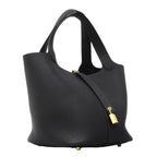 Hermes Handbag Picotin Lock MM Taurillon Clemence Canvas Gold — view 2