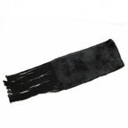Gucci Tippet Scarf Shawl Fur Beaver Silk Fringe Black