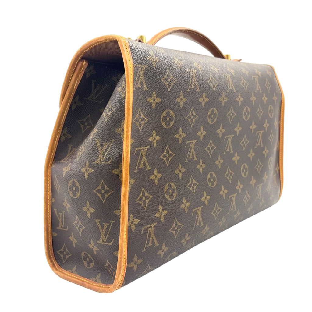 Louis Vuitton Beverly Monogram 2-Way Leather Brown Light Handbag Gold — view 2
