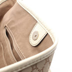 Celine Tote Macadam Beige Ivory Canvas Leather — view 9