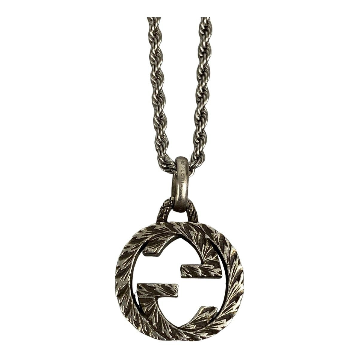 Gucci Necklace Interlocking G Silver 925 Chain Non Product — view 2