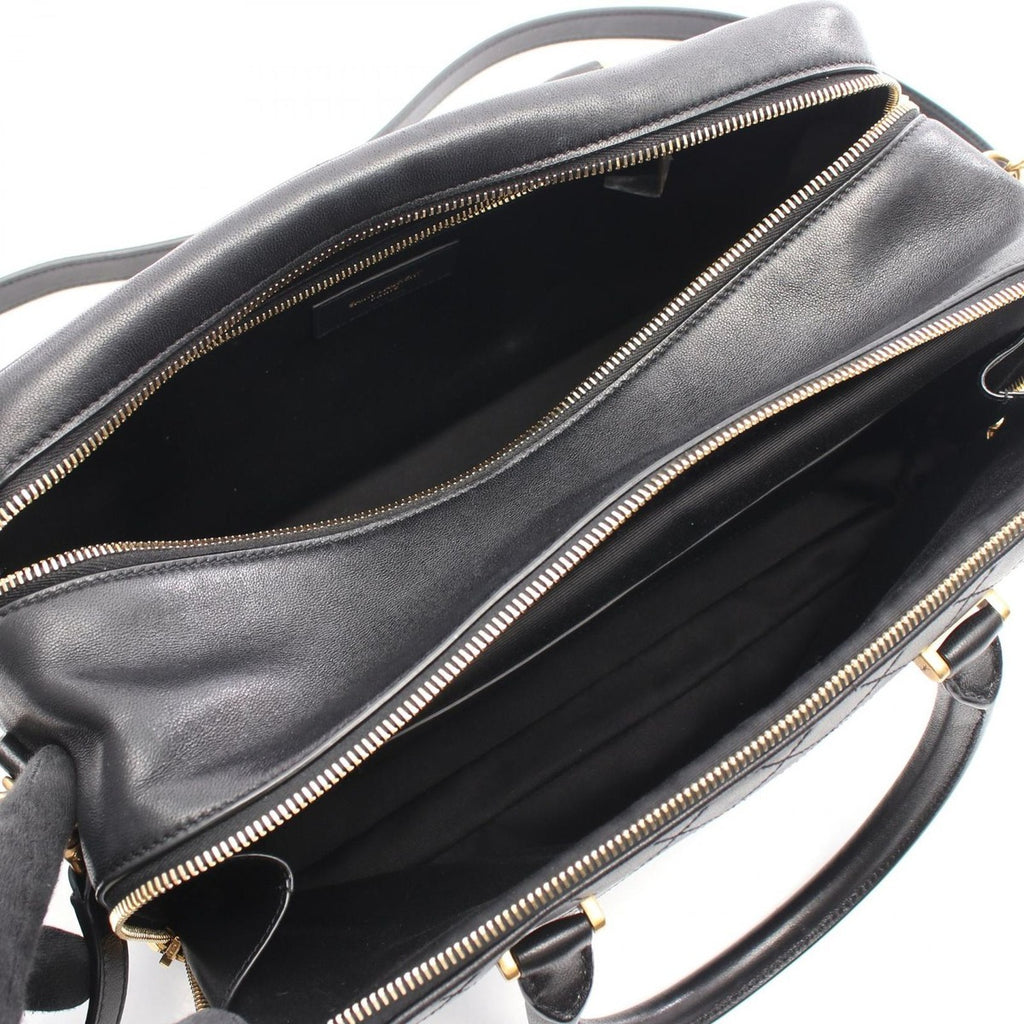 Saint Laurent Paris Handbag Rear Duffle Black Leather 2-Way — view 3