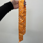 Hermes Twilly Bar Scarf Silk Orange White