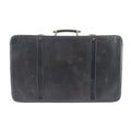 Gucci Vintage Leather Trunk Hardcase Bag Suitcase Black