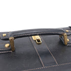Gucci Vintage Leather Trunk Hardcase Bag Suitcase Black — view 2
