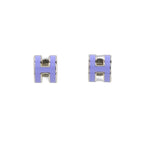 Hermes Mini Pop Earrings Lila Silver