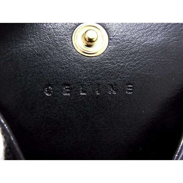 Celine Macadam Pattern Coin Case Purse Brown — view 4