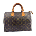 Louis Vuitton Speedy 30 Monogram Leather Brown Handbag Gold