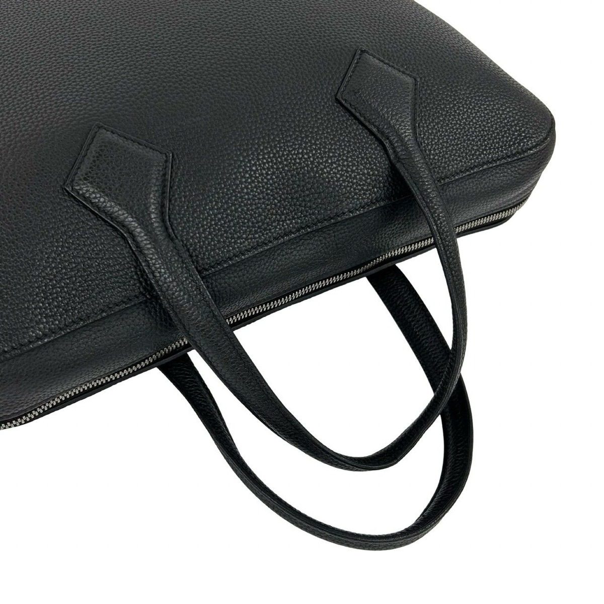Hermes Victoria Light Togo Leather Business Briefcase A4 Capacity Black — view 4