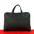 Hermes Victoria Light Togo Leather Business Briefcase A4 Capacity Black