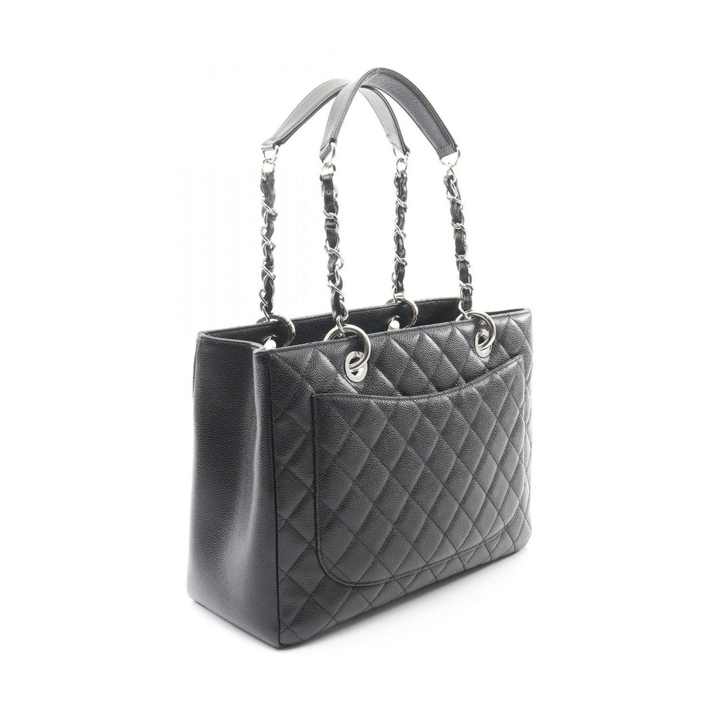 Chanel Tote Quilted Grand Shopping GST Black Caviar Leather — view 2