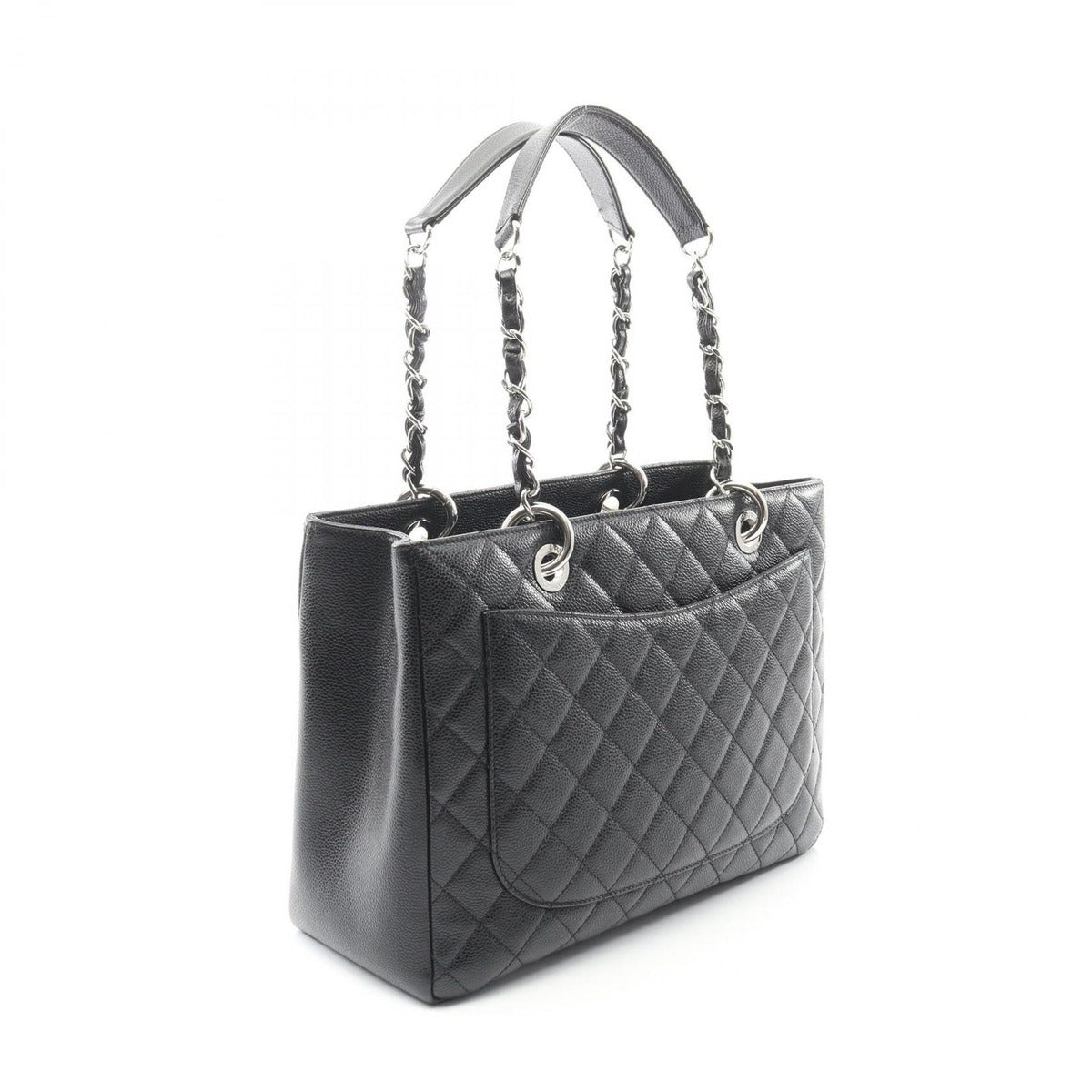 Chanel Tote Quilted Grand Shopping GST Black Caviar Leather — view 2