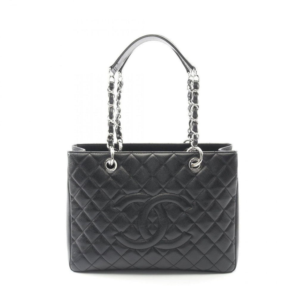 Chanel Tote Quilted Grand Shopping GST Black Caviar Leather