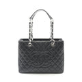 Chanel Tote Quilted Grand Shopping GST Black Caviar Leather