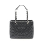 Chanel Tote Quilted Grand Shopping GST Black Caviar Leather